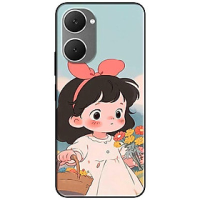 Ốp lưng cho Vivo Y03 - Y03T - Y18 - Y18S - Y18T - Y27 5G - Y28 4G - Y36 - Cô Gái Nơ Hồng - Hàng Chính Hãng