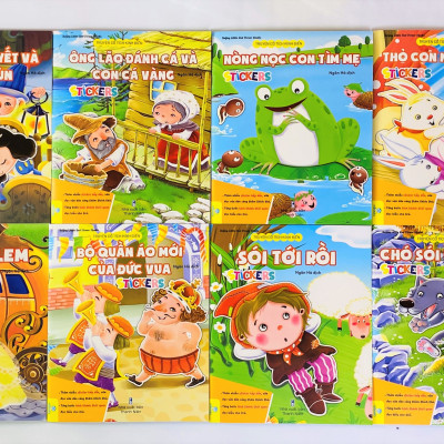 Sách - Combo 8 Cuốn Truyện Cổ Tích Kinh Điển Stickers - Ndbooks