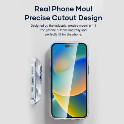 Ốp lưng chống sốc trong suốt hỗ trợ sạc Maqsafe cho iPhone 14 Pro Max (6.7 inch) hiệu Rock Protection Maqsafe Magetic Case (siêu mỏng 1.5mm, độ trong tuyệt đối, chống trầy xước, chống ố vàng, tản nhiệt tốt) - hàng nhập khẩu
