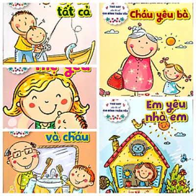 Combo Bộ Thơ Hay Cho Bé Về Gia Đình Thân Yêu (Bộ 5 cuốn, Tặng bút chì đáng yêu)