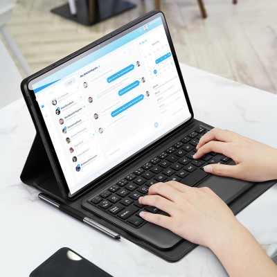 Bao da kèm bàn phím cho SamSung Galaxy Tab S10 Fe , S10 Fe Plus , S9 FE, Tab S9, Tab S7 FE, Tab S7+ Plus, S8+ Plus, Tab S8, Tab S7, Tab S6 Lite, Tab A9+ Plus 2023 X210/X216 chính hãng Dux Ducis có bàn di chuột TrackPad - Hàng chính hãng