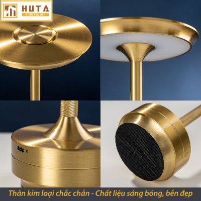 Đèn Led Quầy Bar Bàn Ăn Nhà Hàng HUTA AL4 Cảm Ứng Pin Sạc Tích Điện USB Điều Chỉnh Ánh Sáng Vàng Trang Trí Quán Cà Phê Lounge Sự Kiện