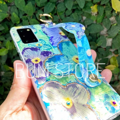 Ốp Lưng Cho Galaxy S25 Ultra / S24 Ultra / S23 Ultra / S23 PLus / S22 Ultra / S22 Plus / S21 Ultra / S21 Plus / Note 20 Ultra / Note 20 / Note10 Plus / Note 10 Hoa Màu Sơn Nước Đính Dây