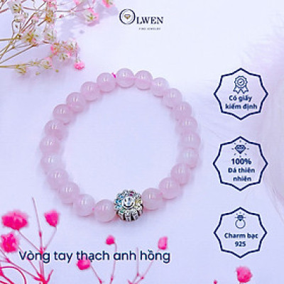 Vòng Tay Phong Thủy Thạch Anh Hồng, Đơn Giản, Cá Tính