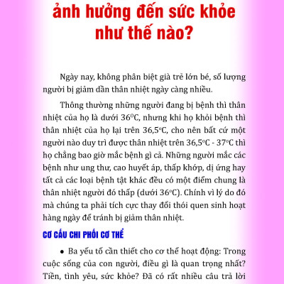 Thân Nhiệt Quyết Định Sinh Lão Bệnh Tử + Thân Nhiệt Chìa Khóa Để Sống Khỏe Mạnh Và Trường Thọ + Thân Nhiệt Năng Lượng Cốt Yếu Của Sự Sống