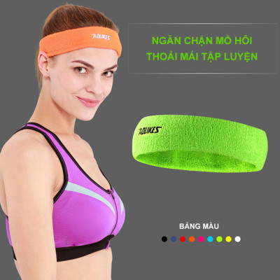 Băng đô băng trán thể thao AOLIKES A-2108 thấm mồ hôi cotton thoáng khí sport sweatband