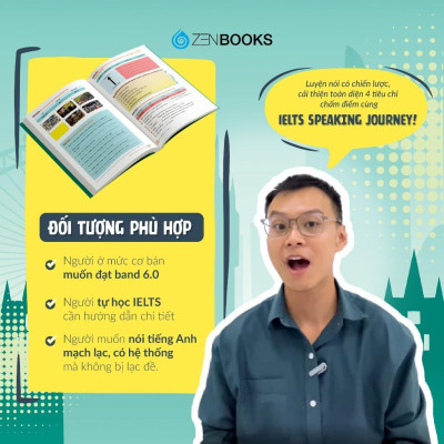 Sách - IELTS Speaking Journey: Lộ Trình Tự Học IELTS Speaking Từ Cơ Bản Đến Band 6.0 - Saigon Books