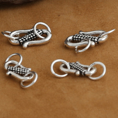 Combo 2 cái charm bạc móc khóa chữ S liên kết vòng tay, dây chuỗi - Ngọc Quý Gemstones