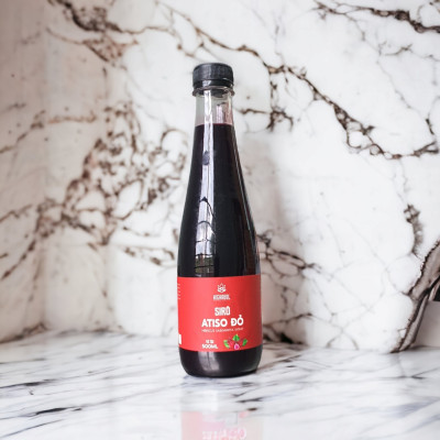 Siro Atiso đỏ hỗ trợ thanh nhiệt, đẹp da, giàu vitamin C,không chất bảo quản, chai 500ml