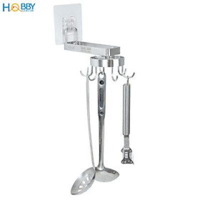 Giá móc treo muỗng vá đa năng xoay tròn inox 304 Hobby home decor MX6S
