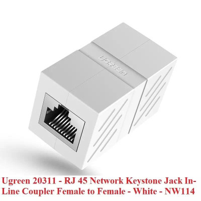 Ugreen UG20311NW114TK Màu Trắng Đầu nối dài dây mạng CAT6 cao cấp - HÀNG CHÍNH HÃNG