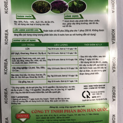 10 GÓI PHÂN BÓN KÉO DÀI THÂN , VỌT THÂN , ĐÂM CHỒI 