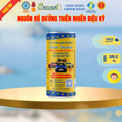 *Nước Yến sào Khánh Hòa Sanest có đường 7,5% - Hộp 6 lon x 190ml.