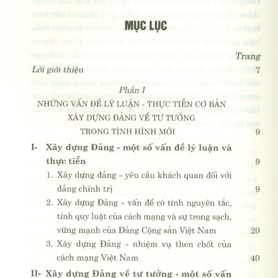 Xây Dựng Đảng Về Tư Tưởng Trong Tình Hình Mới - Những Vấn Đề Lý Luận Và Thực Tiễn Cấp Bách