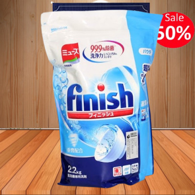 Bột Rửa Chén Bát Hương Chanh Finish Classic Power Powder Lemon Sparkle 1kg [2 chức năng]