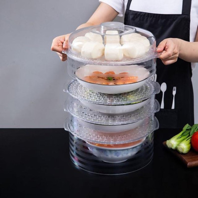 Lồng bàn trong suốt đựng thức ăn 5 tầng