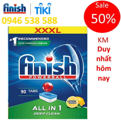 Viên rửa bát Finish All in one 120 viên 6 chức năng