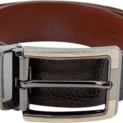 Thắt Lưng Nam Da Đà Điểu Trơn Đầu Kim Huy Hoàng HT4414 - Nâu Đất