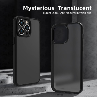 Ốp lưng nhám chống sốc viền silicon cho iPhone 14 Pro Max (6.7 inch) hiệu X-Level Frosted Sand Case mặt lưng nhám mờ, gờ bảo vệ Camera - hàng nhập khẩu