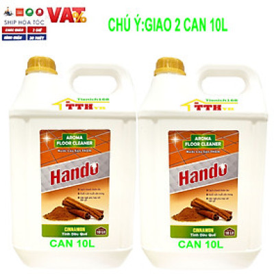 Nước thơm lau sàn nhà Hando can 20L (Hương quế) Giao 2 can 10L