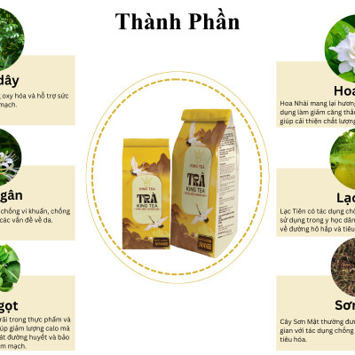 Trà Kingtea 500g - Trà Thảo Mộc Thanh Nhiệt - Mát Gan - Hỗ Trợ Điều Trị Mất Ngủ 