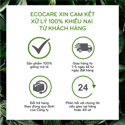 Nước rửa chén hữu cơ Bồ hòn hương Sả Chanh 4000ml thương hiệu Ecocare