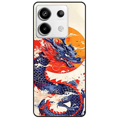 Ốp lưng cho Xiaomi Redmi 9T - Redmi 13 4G - 13C - Redmi Note 13 4G - 13 Pro 4G - 13 Pro 5G - Rồng Xanh Trăng Vàng - Hàng Chính Hãng