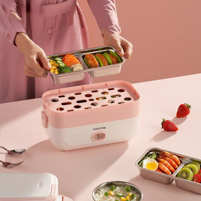 Hộp đựng cơm văn phòng, Hộp Cơm Cắm Điện 3 Tầng Inox ,Hộp hâm nóng thức ăn YOICE- HÀNG CHÍNH HÃNG