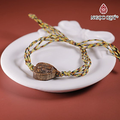 Vòng thắt dây trái tim trầm hương 18x20mm - Ngọc Quý Gemstones