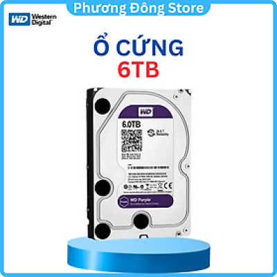 Ổ Cứng HDD Camera WD Purple™ 6TB/64MB/3.5 IntelliPower - WD60PURZ - Hàng Chính Hãng