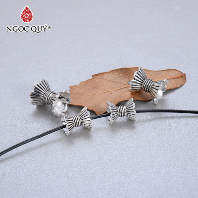 Charm bạc chặn hạt họa tiết - Ngọc Quý Gemstones