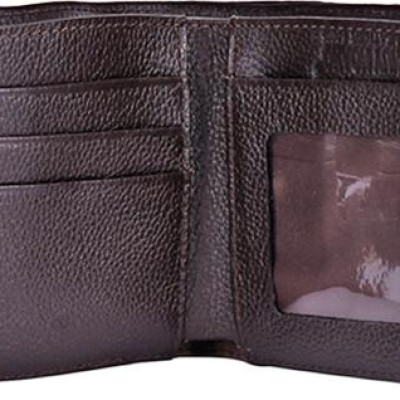 Ví Nam Da Cá Sấu Gù Chân Huy Hoàng HT2235 (12.5 x 10 cm) - Nâu Đất