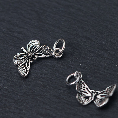 Combo 2 cái charm bạc hình con bướm mặt treo - Ngọc Quý Gemstones