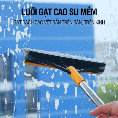 Combo Dọn Nhà 4 Món : Chổi Chà Cọ Nhà Vệ Sinh + Chổi Quét Trần Nhà + Bàn Chải Khe Hở Góc Cạnh + Khăn Lau Xe Ô Tô Cao Cấp