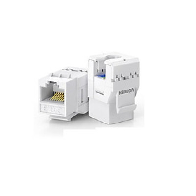 Ugreen UG30844NW186TK 180 độ Màu Trắng Đầu nối mạng RJ45 Cat6 UTP - HÀNG CHÍNH HÃNG