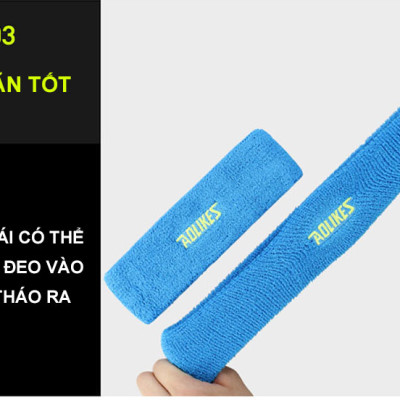 Băng đô băng trán thể thao AOLIKES A-2108 thấm mồ hôi cotton thoáng khí sport sweatband