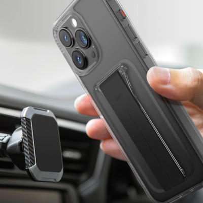 Ốp UNIQ Hybrid Heldro Mount Dành Cho iPhone 15 Pro/ 15 Pro Max Có Dải MountGrip Dể Dàng Thao Tác Bằng Một Tay Hàng Chính Hãng