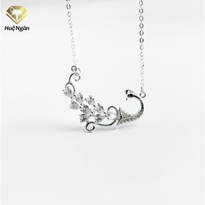 Dây chuyền bạc Ý 925 Huệ Ngân - Chim Công PP1478