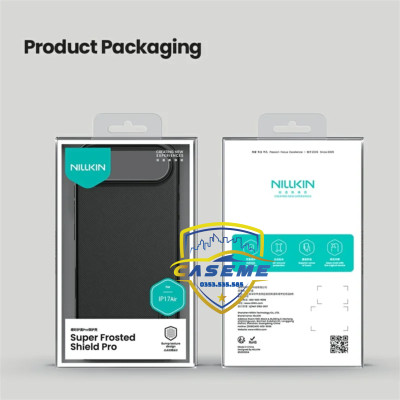 Ốp lưng dành cho iPhone Air Nillkin Super Frosted Shield Pro Matte dạng sần - Hàng chính hãng