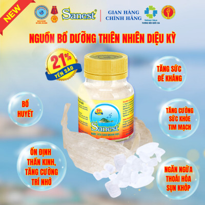  NEW [ Combo 10 lọ] Nước Yến sào Khánh Hòa Sanest 21% - Dành cho Người Cao Tuổi - Có đường