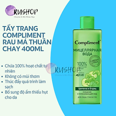Tẩy trang Compliment RAU MÁ thuần chay 400ml