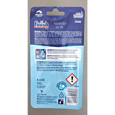 Treo khử mùi hôi trong máy rửa bát Finish, Hương chanh - Chính hãng.