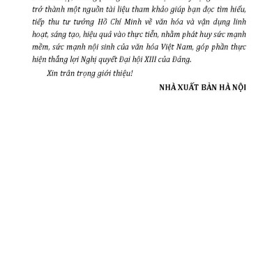 Văn Hoá Soi Đường Cho Quốc Dân Đi - Xây Dựng Nền Văn Hoá Tiên Tiến Đậm Đà Bản Sắc Dân Tộc