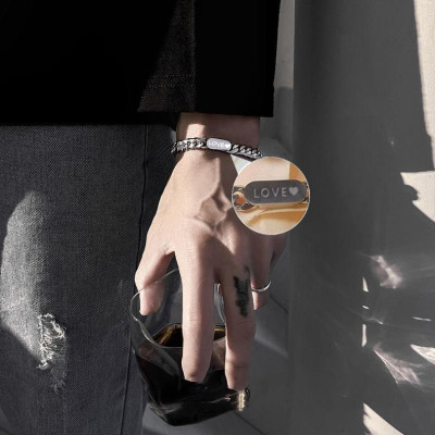 [1 chiếc]【Khắc Tên Ghi Chú】 Dây chuyền, lắc  kèm tên nam nữ thép titan Khắc tuỳ chỉnh