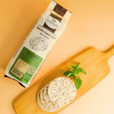 [Vị Cỏ Ngọt] - Bánh Gạo Lứt Ăn Kiêng GUfoods 170g - Tập Gym, Giảm Cân, Thực Dưỡng, Eat Clean, Ăn Vặt Healthy, Không Chiên Dầu