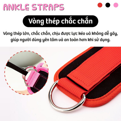 Dây đeo mắt cá chân Vòng đeo mắt cá chân ANKLE STRAPS cho phòng tập thể dục rèn luyện sức mạnh hỗ trợ thể thao