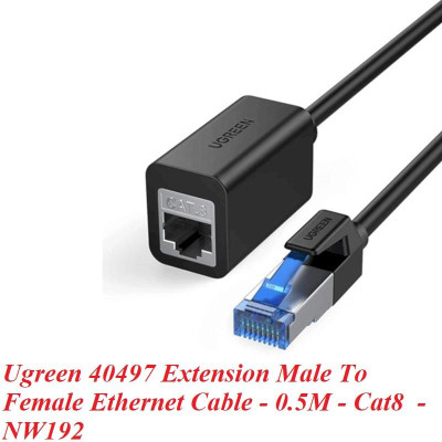 Ugreen UG40497NW192TK 0.5M Cat8 40Gbps Cáp nối dài mạng Lan - HÀNG CHÍNH HÃNG