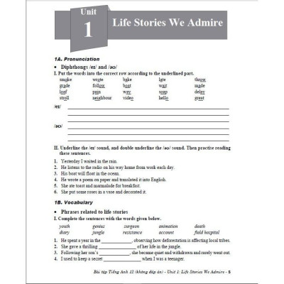 Sách - Bài tập tiếng anh 12 Global Success - Kết nối tri thức( tặng file đáp án) (HA-MK01)