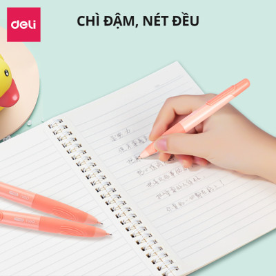 Set bút chì kim bấm ngòi kèm hộp ruột chì và tẩy cao cấp cho học sinh, văn phòng, tiện lợi, nhỏ gọn, màu sắc trẻ trung