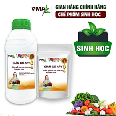 Giấm Gỗ Sinh Học APY PMP Chai 1000ml  Kháng Đốm Lá, Đốm Đen, Vàng Lá, Phấn Trắng Cho Hoa Hồng, Rau Sạch, Lan, Cây Cảnh